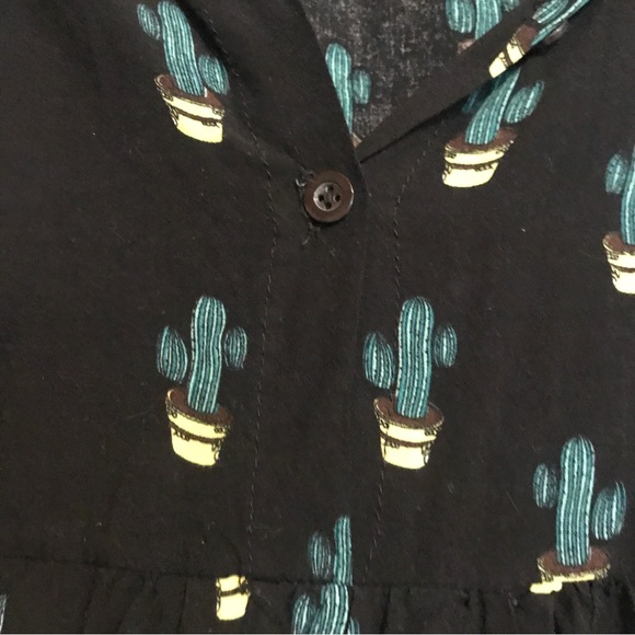 Mini cactus print shirt dress - Picture 3 of 4